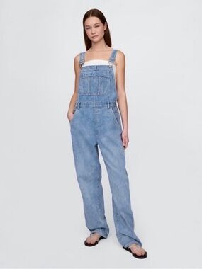 GAP Light Blue Denim Women's Overalls - Relaxed, Loose Fit